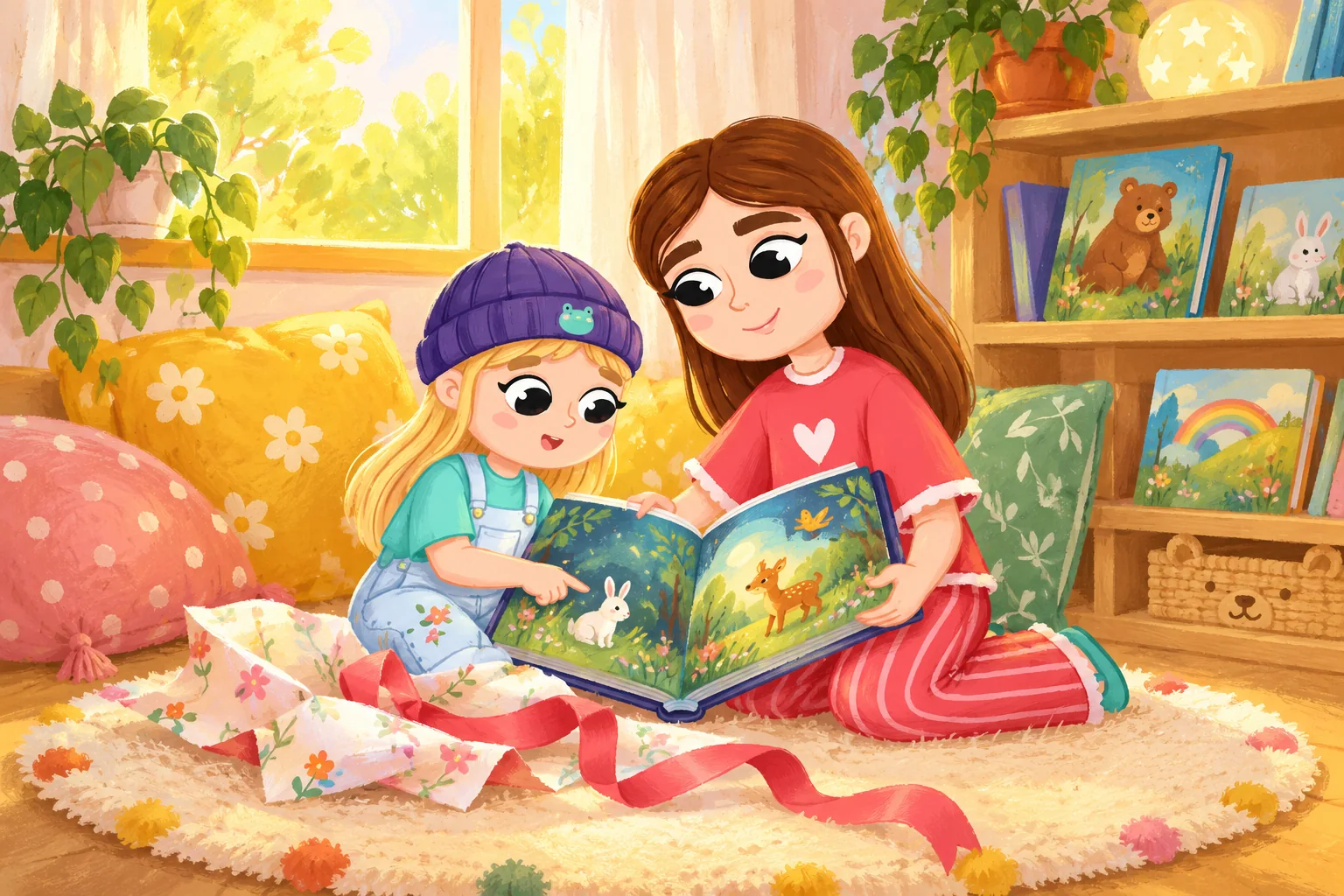 A book gift for a child who cannot read independently yet