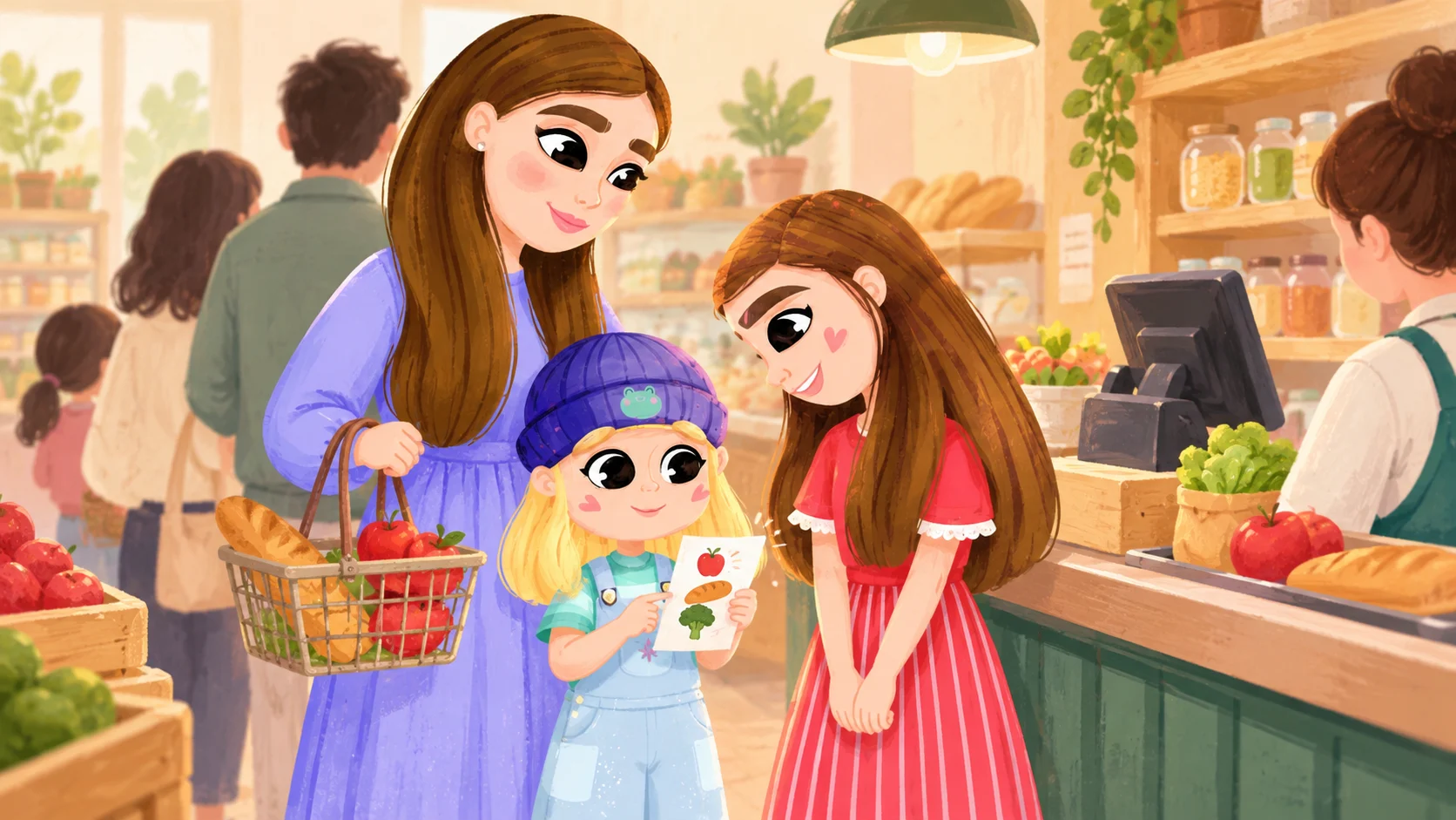 Shopping with a child: when the checkout queue stops