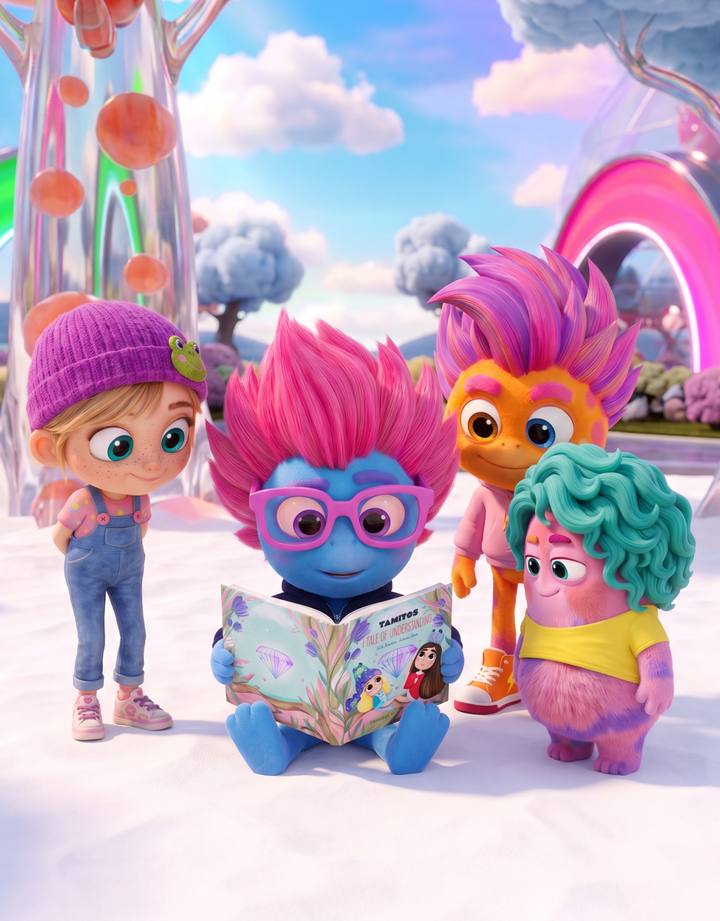 Kids reading the TAMITOS book