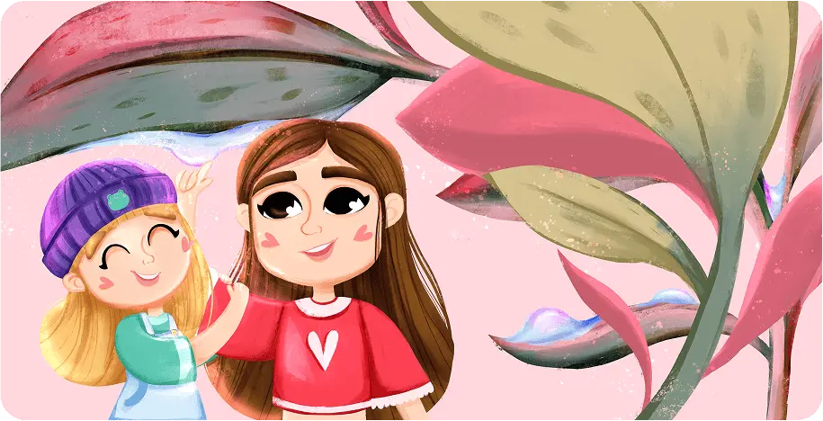 sibling bond storybook art